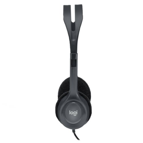 Logitech H111 Headset, 3.5mm Jack, 180° Rotating Mic, 2.35M Cable - PC Gear UK