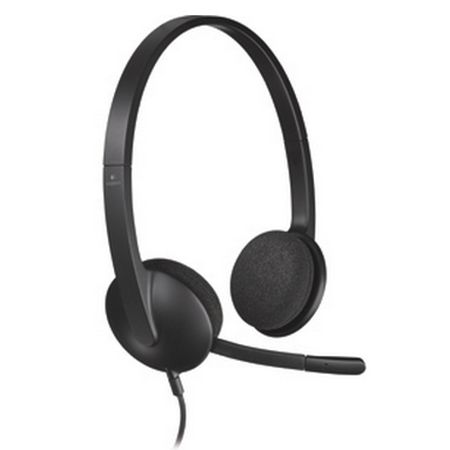 Logitech H340 Headset, Boom Microphone, Lightweight, USB, 1.8M Cable - PC Gear UK
