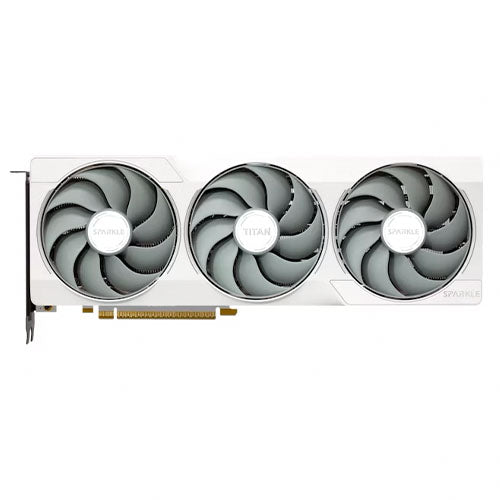 Sparkle Intel Arc B580 TITAN Luna OC, 12GB DDR6, HDMI, 3 DP, 2740MHz Clock, Blue Breathing Light, Overclocked, White - PC Gear UK