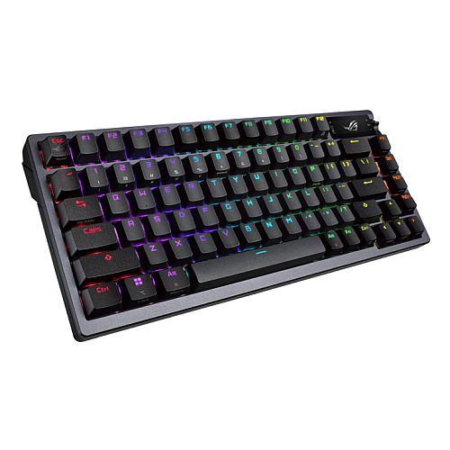 Asus ROG AZOTH Compact 75% Mechanical RGB Gaming Keyboard, Wireless/Btooth/USB, Hot-Swap ROG NX Red Switches, OLED Display, Control Knob, Mac Support - PC Gear UK
