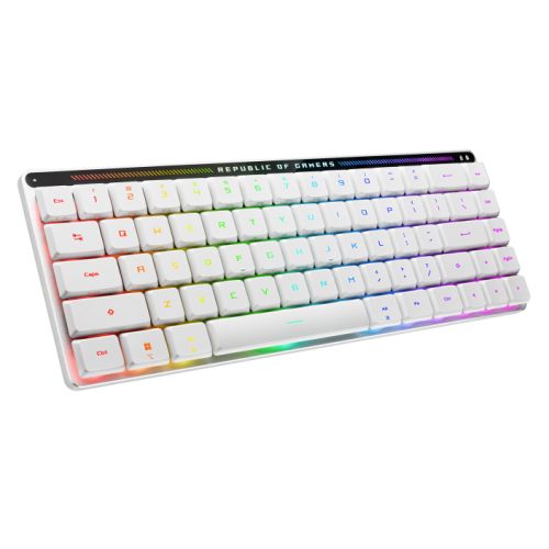 Asus ROG Falchion RX Low Profile Compact 65% Mechanical RGB Gaming Keyboard, Wireless/USB, ROG RX Red Switches, Per-key RGB Lighting, Touch Panel, 430-hour Battery Life - PC Gear UK