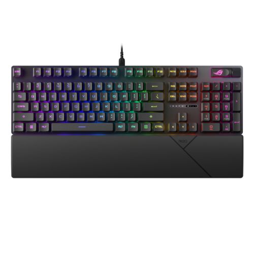 Asus ROG STRIX SCOPE II RX Red Mechanical RGB Gaming Keyboard, ROG RX Red Switches, IP57, Sound Dampening, PBT Keycaps, Intuitive Controls - PC Gear UK
