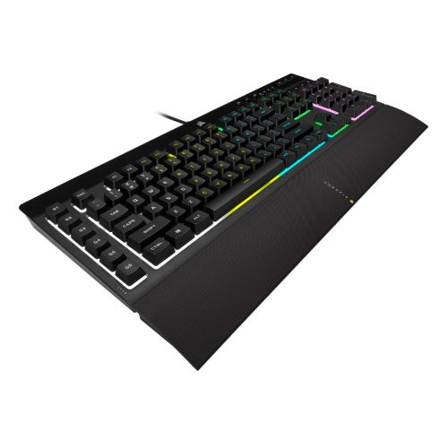 Corsair K55 RGB PRO Membrane Gaming Keyboard, USB, 5-Zone RGB, 12-Key Rollover, Anti-Ghosting, 6 Macros, IP42 - PC Gear UK