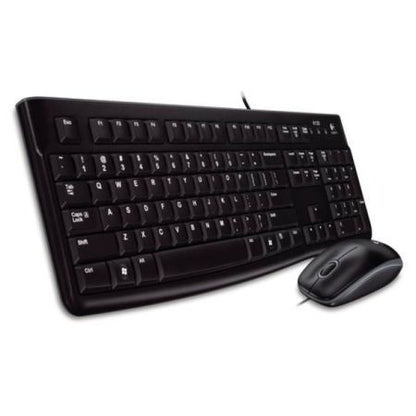 Logitech MK120 Wired Keyboard and Mouse Desktop Kit, USB, Low Profile - PC Gear UK