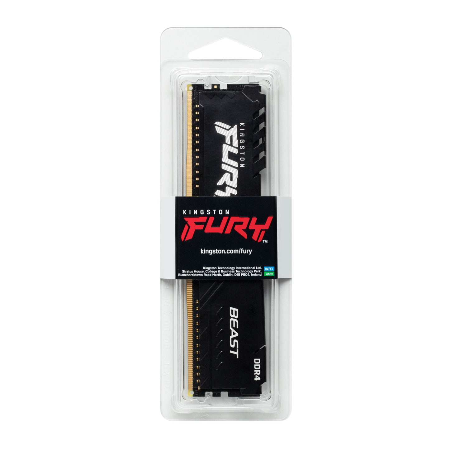 Kingston FURY Beast, 16GB, DDR4, 3200MT/s, CL16, 288-pin DIMM, Black