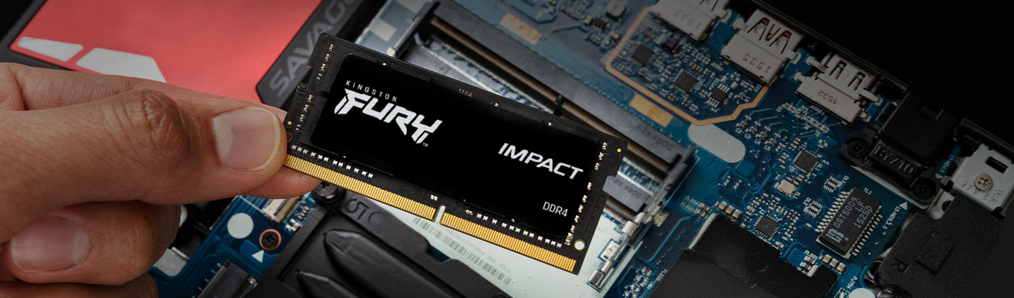 Kingston FURY Impact, 16GB, DDR4, 3200MT/s, CL20, 260-pin SO-DIMM, Laptop Memory