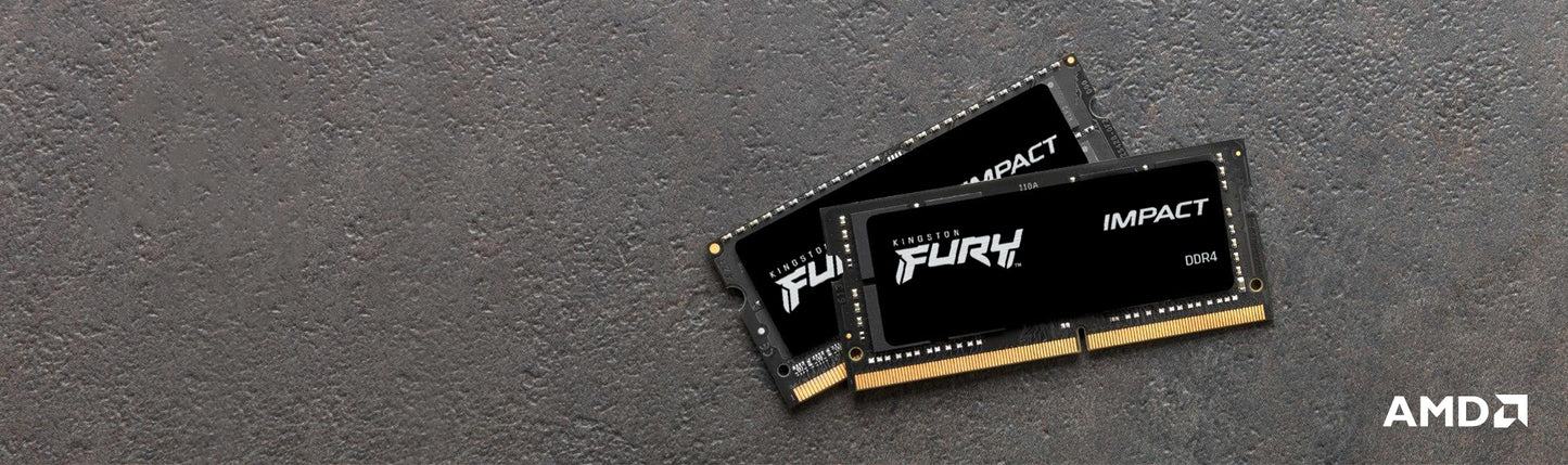 Kingston FURY Impact, 16GB, DDR4, 3200MT/s, CL20, 260-pin SO-DIMM, Laptop Memory