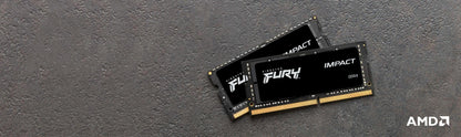 Kingston FURY Impact, 16GB, DDR4, 3200MT/s, CL20, 260-pin SO-DIMM, Laptop Memory