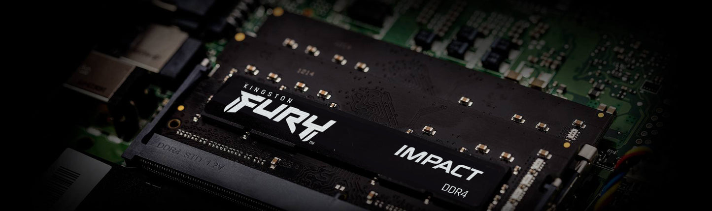 Kingston FURY Impact, 16GB, DDR4, 3200MT/s, CL20, 260-pin SO-DIMM, Laptop Memory