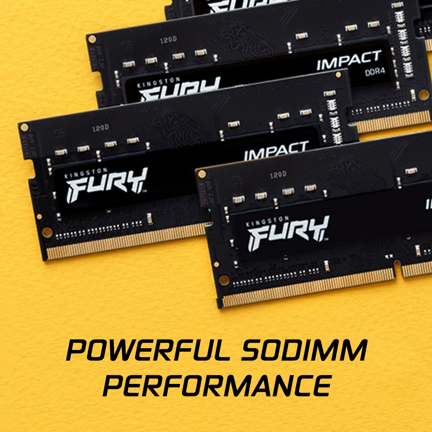 Kingston FURY Impact, 16GB Kit (2x8GB), DDR4, 3200MT/s, CL20, 260-pin SO-DIMM, Laptop Memory