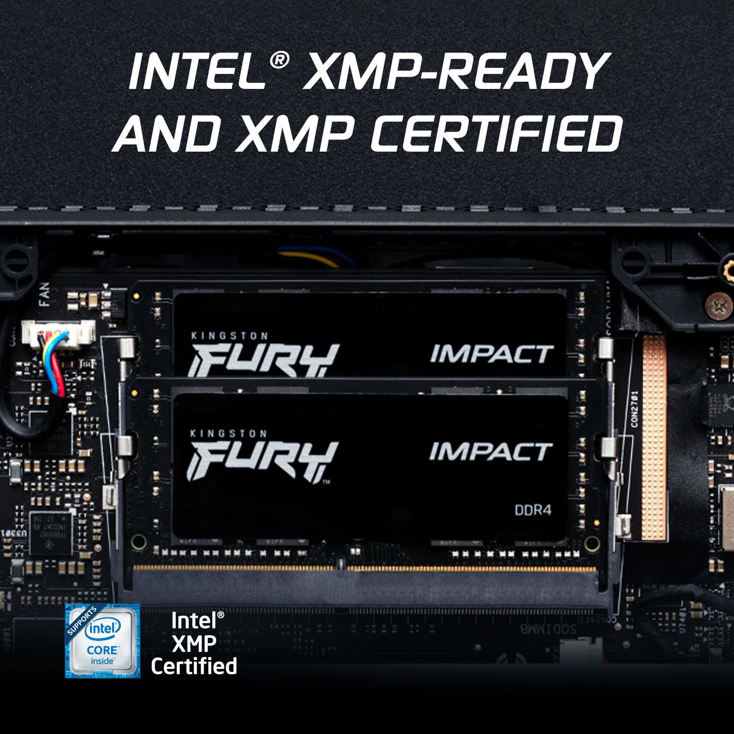 Kingston FURY Impact, 16GB Kit (2x8GB), DDR4, 3200MT/s, CL20, 260-pin SO-DIMM, Laptop Memory