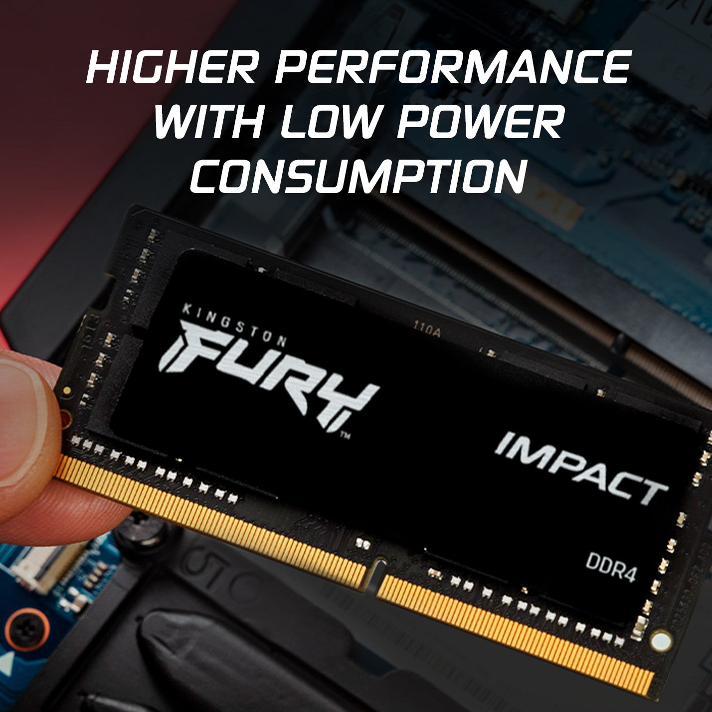 Kingston FURY Impact, 16GB Kit (2x8GB), DDR4, 3200MT/s, CL20, 260-pin SO-DIMM, Laptop Memory