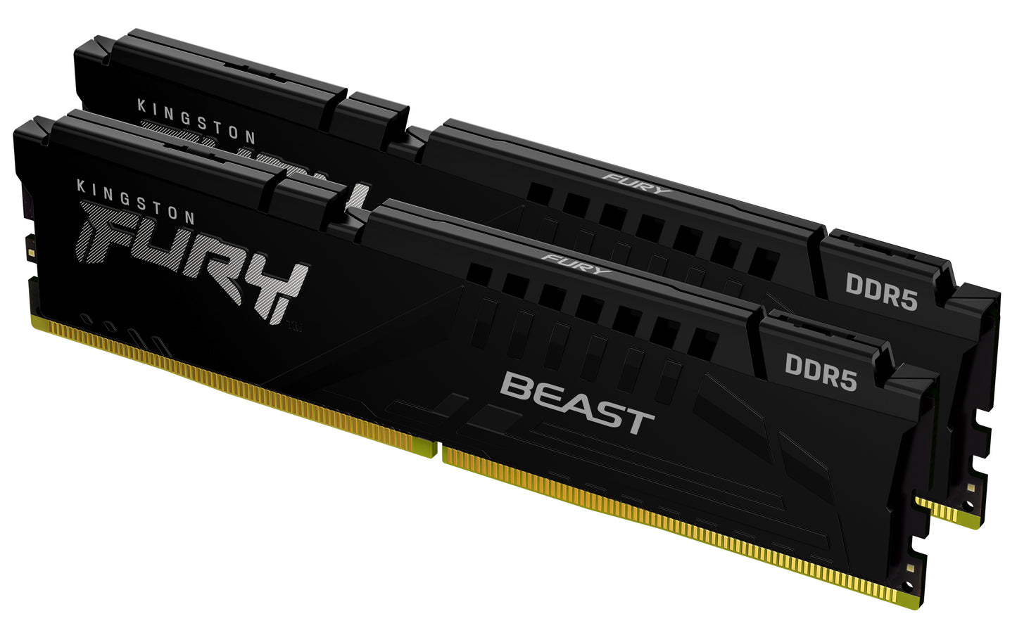 Kingston FURY Beast, 16GB Kit (2x8GB), DDR5, 5200MT/s, CL40, 288-pin DIMM, Black, Desktop Memory