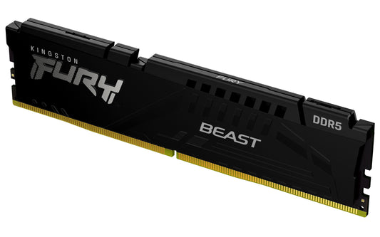 Kingston FURY Beast, 16GB (1x16GB), DDR5, 5600MT/s, CL40, 288-pin DIMM, Black, Desktop Memory
