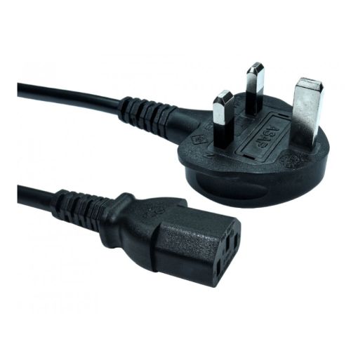 Spire UK Power Lead, Kettle Lead, Moulded Plug, 5A, 1.8 Metres - PC Gear UK