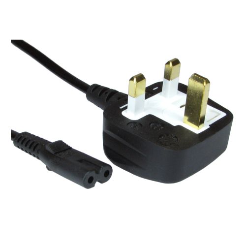 Spire UK Power Lead, Figure 8, Moulded Plug, 1.8 Metres - PC Gear UK