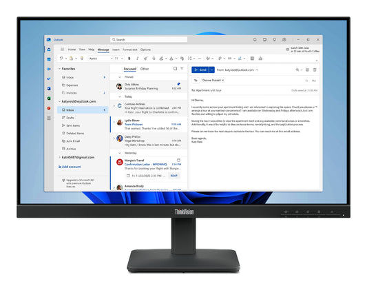 Lenovo ThinkVision S24-4e, Full HD 1920x1080, 100Hz, 4ms, 16:9, WLED Monitor