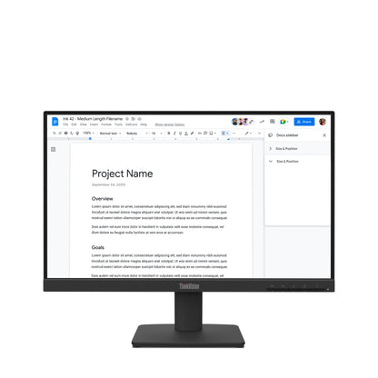 Lenovo ThinkVision S22-4e, Full HD (1920 x 1080), 100Hz, 6ms, IPS, W-LED, 21.5" Monitor