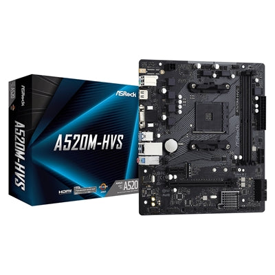 ASRock A520M-HVS AMD AM4 Micro-ATX Motherboard