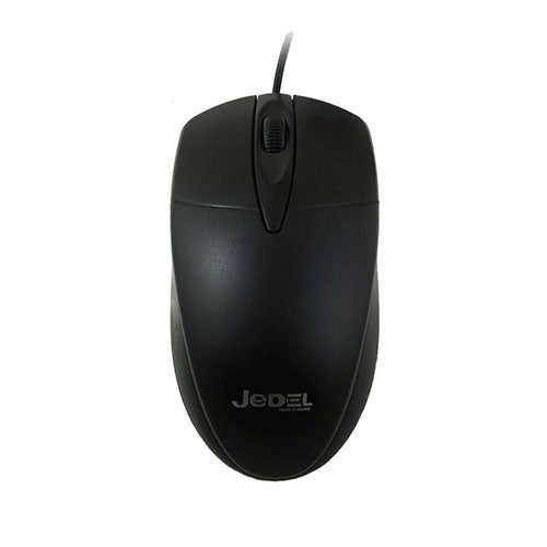 Jedel (CP72) Wired Optical Mouse, 1000 DPI, USB, Black - PC Gear UK