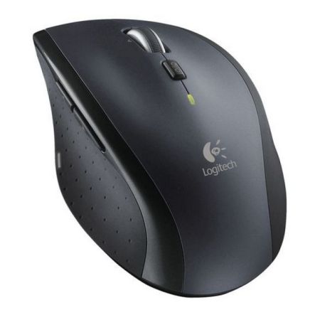 Logitech M705 Marathon Wireless Optical Mouse, Dual-mode Scrolling, Customisable Buttons, 1000DPI, Charcoal - PC Gear UK