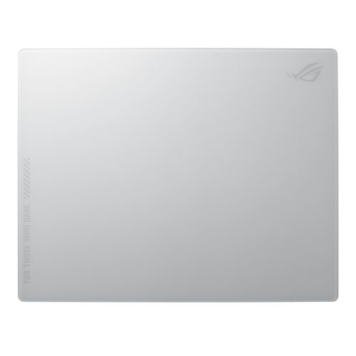 Asus ROG MOONSTONE ACE L Tempered Glass Mouse Pad, Anti-slip Silicone Base, 500 x 400 x 4 mm, White - PC Gear UK