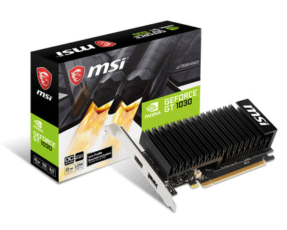 MSI GeForce GT 1030 2GHD4 LP OC, 2GB GDDR4, Low Profile, Passive, PCIe 3.0 Graphics Card