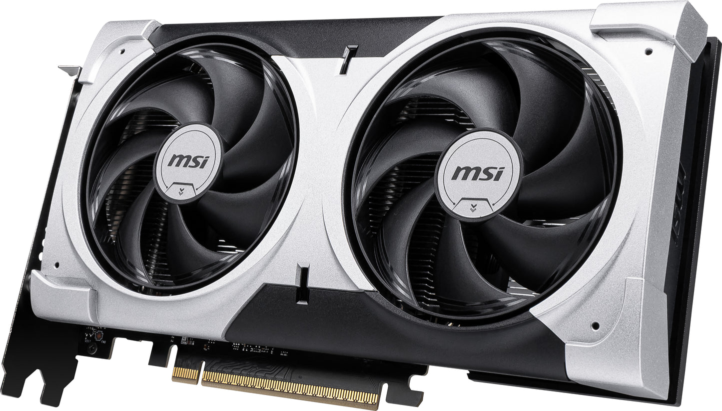 MSI GeForce RTX 5060 Ti 8G VENTUS 2X OC PLUS, 8GB GDDR7, 4608 CUDA Cores, 2602MHz Boost, PCIe 5.0, HDMI 2.1b, 3x DP 2.1b, 180W, SFF-Ready