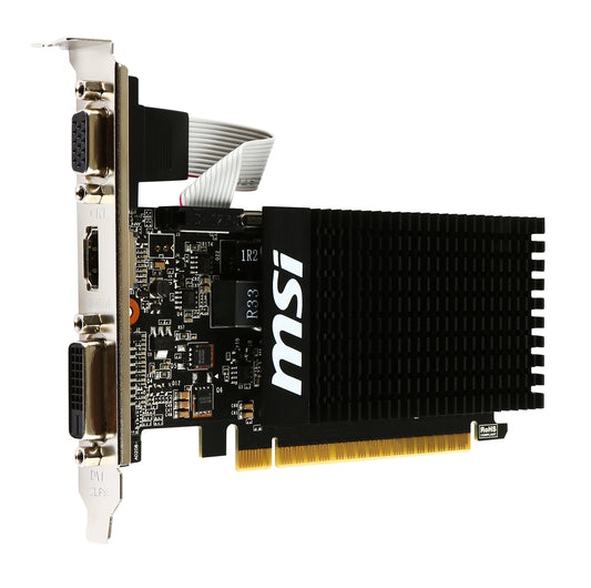 MSI GeForce GT 710 2GD3H LP, 2GB GDDR3, Low Profile, Passive Cooling