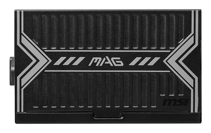 MSI MAG A650BN, 650W, 80+ Bronze, ATX, Non-Modular, Sleeved Cables, 120mm Fan, Single +12V Rail, DC-DC, Active PFC, UK Plug, Black, 5-Year Warranty