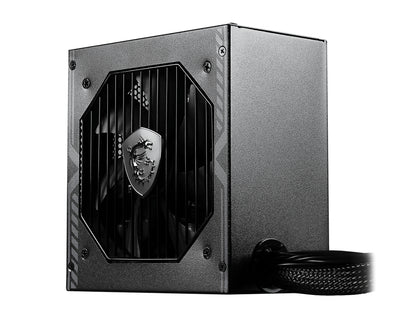 MSI MAG A650BN, 650W, 80+ Bronze, ATX, Non-Modular, Sleeved Cables, 120mm Fan, Single +12V Rail, DC-DC, Active PFC, UK Plug, Black, 5-Year Warranty