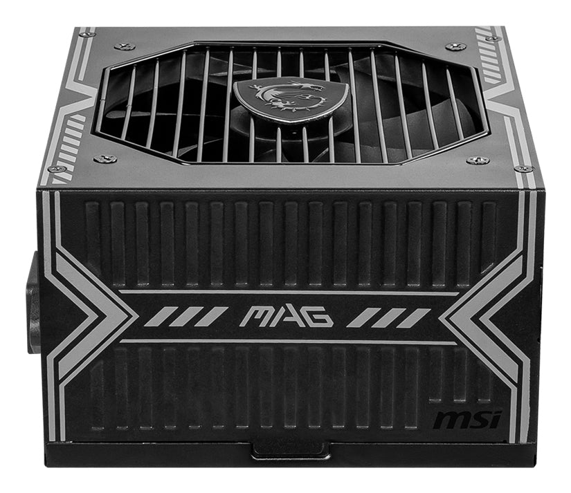 MSI MAG A650BN, 650W, 80+ Bronze, ATX, Non-Modular, Sleeved Cables, 120mm Fan, Single +12V Rail, DC-DC, Active PFC, UK Plug, Black, 5-Year Warranty