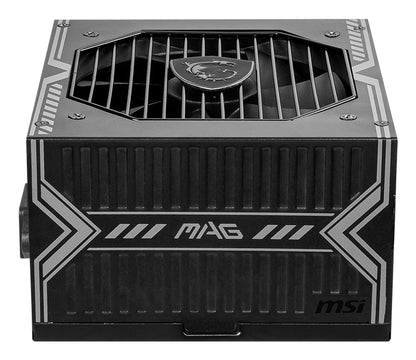 MSI MAG A650BN, 650W, 80+ Bronze, ATX, Non-Modular, Sleeved Cables, 120mm Fan, Single +12V Rail, DC-DC, Active PFC, UK Plug, Black, 5-Year Warranty