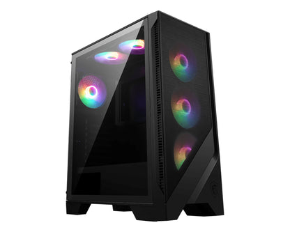 MSI MAG Forge 120A AIRFLOW, Midi Tower ATX Gaming Case, 6x 120mm ARGB Fans, Tempered Glass, Mesh Front, ATX/mATX/Mini-ITX, Black