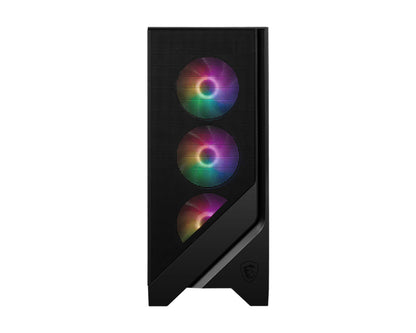 MSI MAG Forge 120A AIRFLOW, Midi Tower ATX Gaming Case, 6x 120mm ARGB Fans, Tempered Glass, Mesh Front, ATX/mATX/Mini-ITX, Black