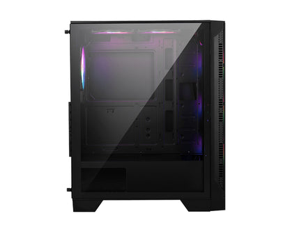 MSI MAG Forge 120A AIRFLOW, Midi Tower ATX Gaming Case, 6x 120mm ARGB Fans, Tempered Glass, Mesh Front, ATX/mATX/Mini-ITX, Black
