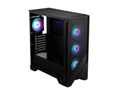 MSI MAG Forge 320R AIRFLOW, Micro Tower Gaming Case, 4x 120mm ARGB Fans, Tempered Glass, Mesh Front, 360mm Radiator Support, Micro-ATX/Mini-ITX, Black