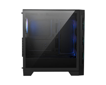 MSI MAG Forge 320R AIRFLOW, Micro Tower Gaming Case, 4x 120mm ARGB Fans, Tempered Glass, Mesh Front, 360mm Radiator Support, Micro-ATX/Mini-ITX, Black