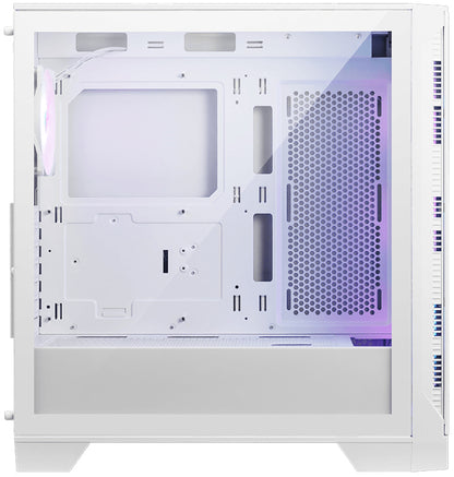 MSI MAG Forge 320R AIRFLOW, Micro Tower Gaming Case, 4x 120mm ARGB Fans, Tempered Glass, Mesh Front, 360mm Radiator Support, Micro-ATX/Mini-ITX, White