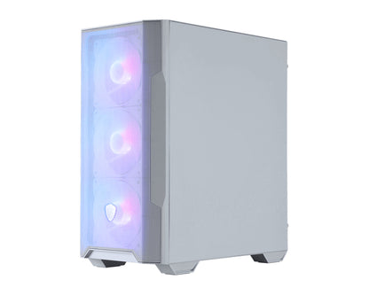 MSI MAG Forge M100R Micro-ATX Gaming Case, Tempered Glass, 4x ARGB Fans, White