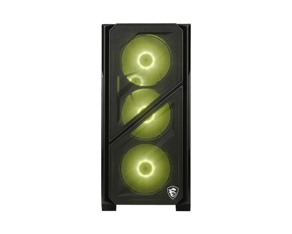MSI MAG Forge M110R AIRFLOW, Mini Tower Gaming Case, 4x 120mm ARGB Fans, 3mm Tempered Glass, 240mm Radiator Support, Micro-ATX/Mini-ITX, Black