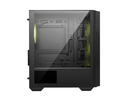 MSI MAG Forge M110R AIRFLOW, Mini Tower Gaming Case, 4x 120mm ARGB Fans, 3mm Tempered Glass, 240mm Radiator Support, Micro-ATX/Mini-ITX, Black