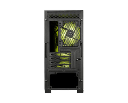 MSI MAG Forge M110R AIRFLOW, Mini Tower Gaming Case, 4x 120mm ARGB Fans, 3mm Tempered Glass, 240mm Radiator Support, Micro-ATX/Mini-ITX, Black