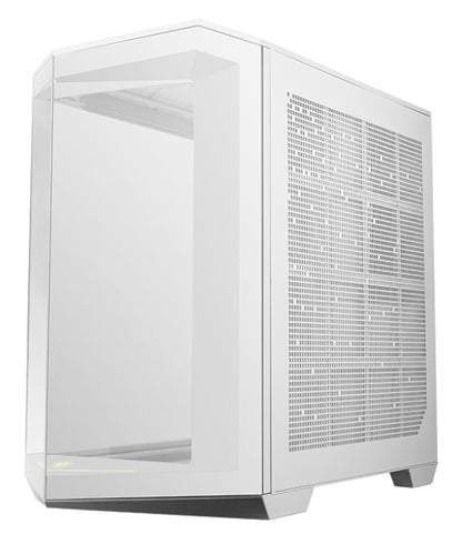 MSI MAG Pano 100R PZ, Midi Tower ATX Gaming Case, 270° Panoramic Tempered Glass, 4x Pre-Installed ARGB Fans, 360mm Radiator Support, ATX/mATX/Mini-ITX, White