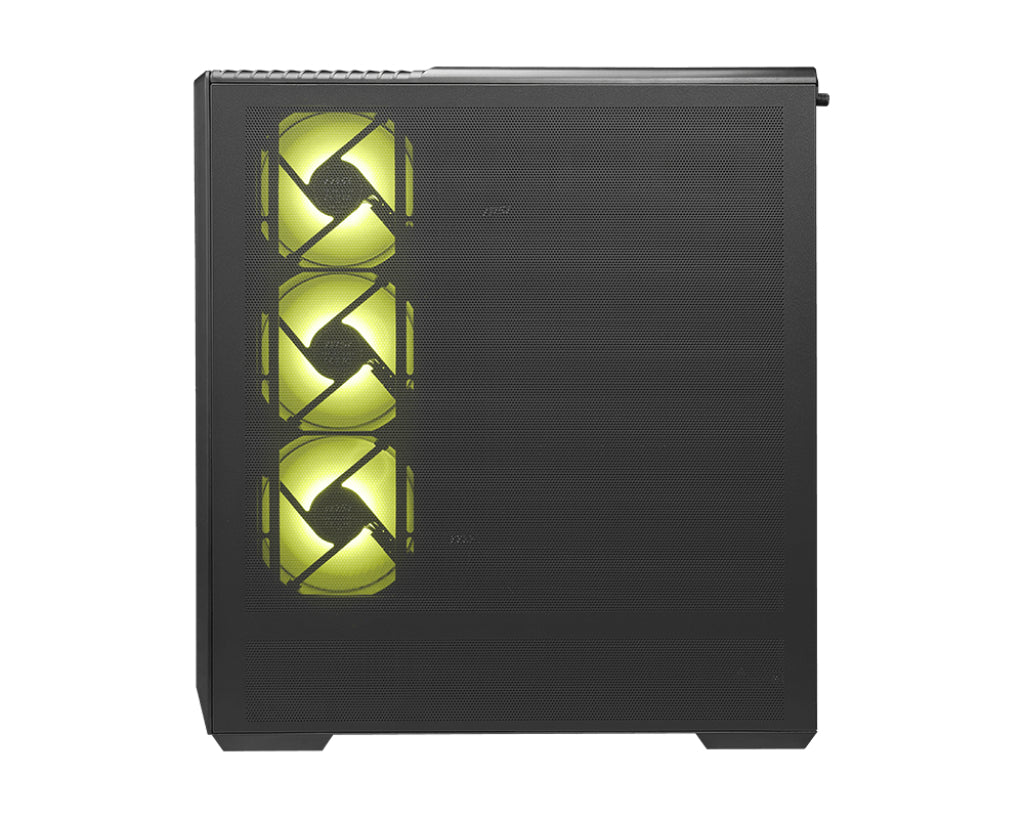 MSI MAG Pano 130R PZ, Midi Tower ATX Gaming Case, 270° Panoramic Glass, 4x ARGB Fans, Rotatable GPU Bracket, 360mm Radiator, ATX/mATX/Mini-ITX, Black