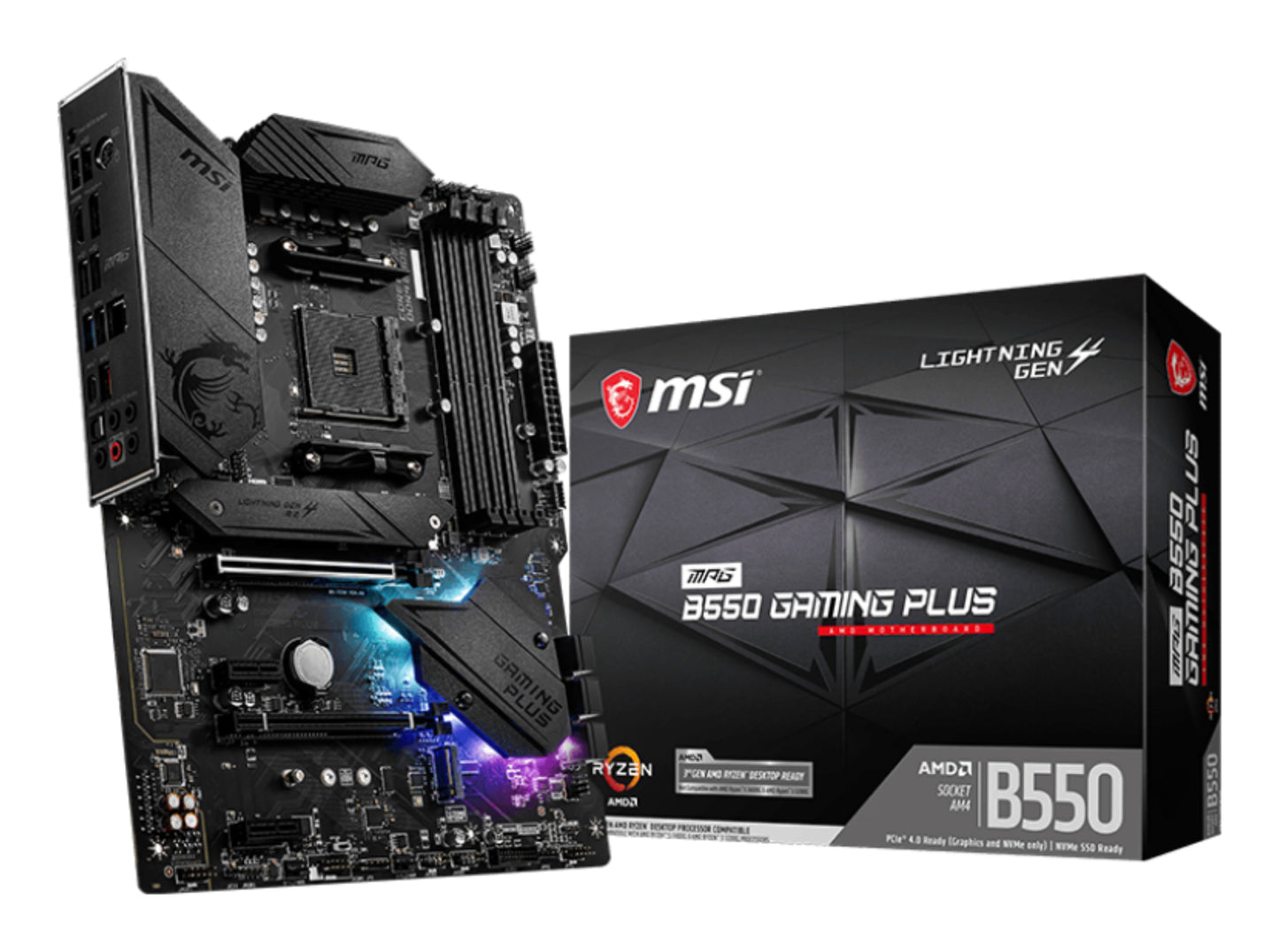 MSI MPG B550 Gaming Plus, AMD B550, Socket AM4, DDR4, ATX Motherboard