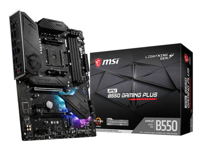 MSI MPG B550 Gaming Plus, AMD B550, Socket AM4, DDR4, ATX Motherboard