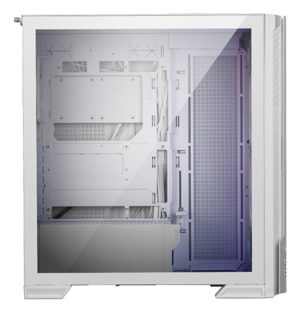 MSI MPG Velox 300R AIRFLOW PZ, Midi Tower EATX Gaming Case, Dual Layer Blades Fans, 1-to-4 ARGB Hub, 3x 360mm Radiator Support, EATX/ATX/mATX/Mini-ITX, White