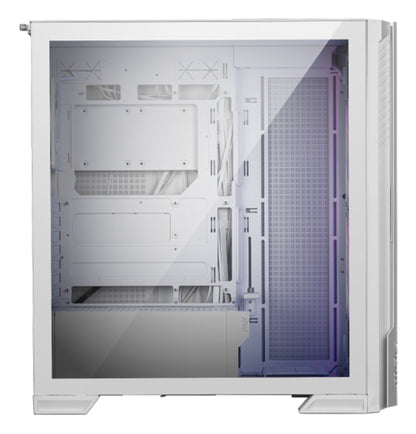 MSI MPG Velox 300R AIRFLOW PZ, Midi Tower EATX Gaming Case, Dual Layer Blades Fans, 1-to-4 ARGB Hub, 3x 360mm Radiator Support, EATX/ATX/mATX/Mini-ITX, White