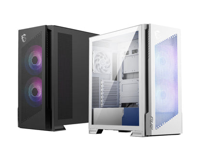 MSI MPG Velox 300R AIRFLOW PZ, Midi Tower EATX Gaming Case, Dual Layer Blades Fans, 1-to-4 ARGB Hub, 3x 360mm Radiator Support, EATX/ATX/mATX/Mini-ITX, White